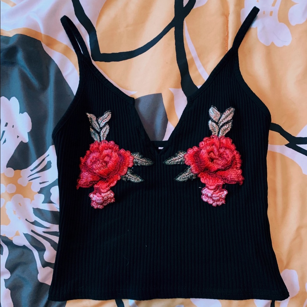 Rose crop top